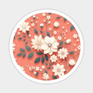 White Flowers Magnet